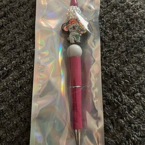 handcrafted Pink Koala Charm Ballpoint Pen
